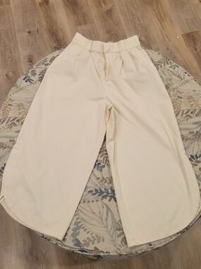 Mare x Anthropologie Cream Wide-Leg Women's Pants